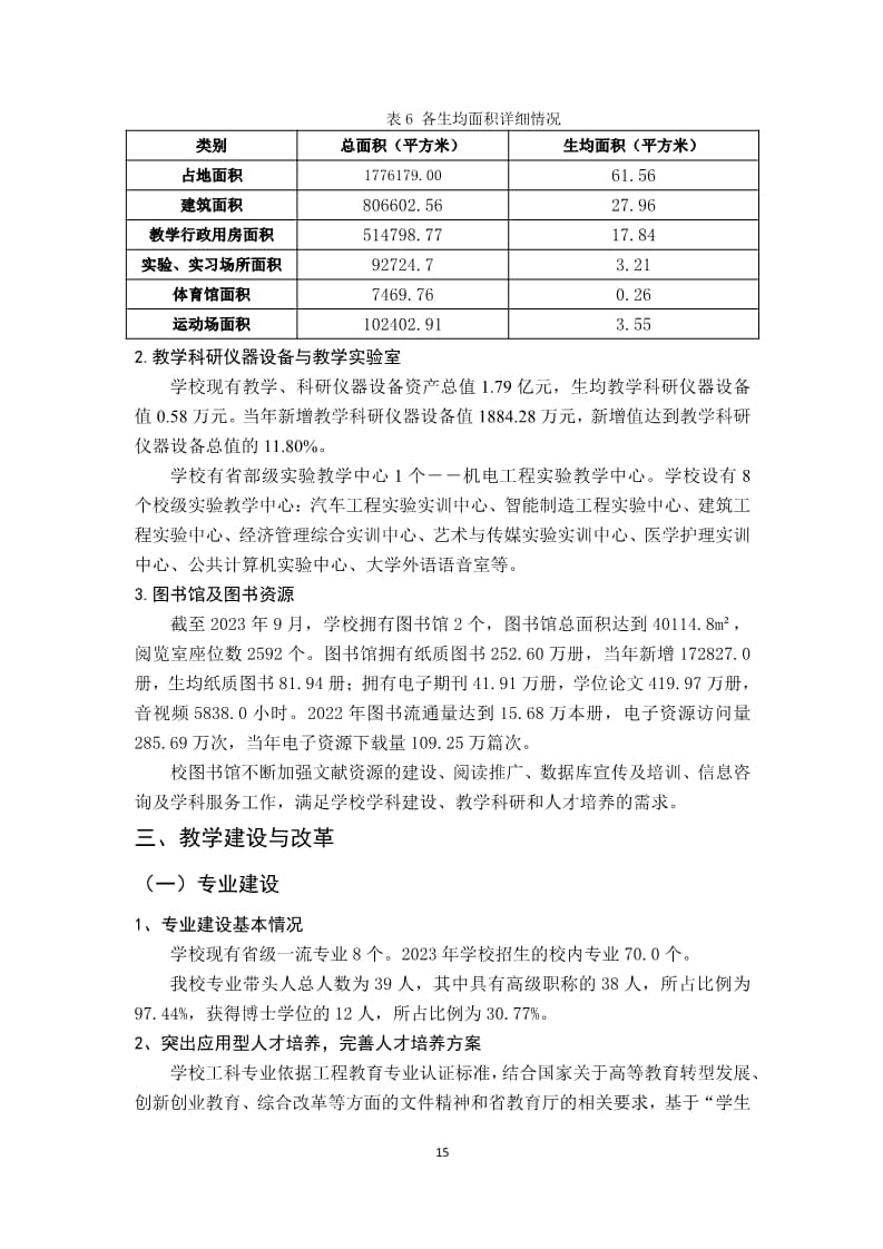我院2022-2023学年本科教学质量报告